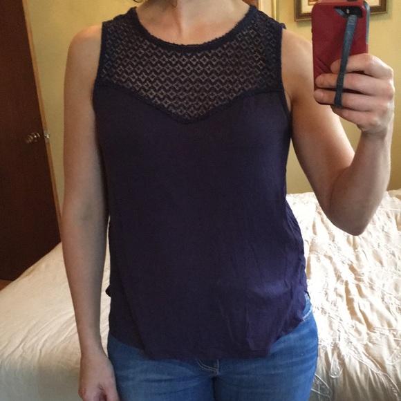 H&M Tops - H&M tank top with lace size M